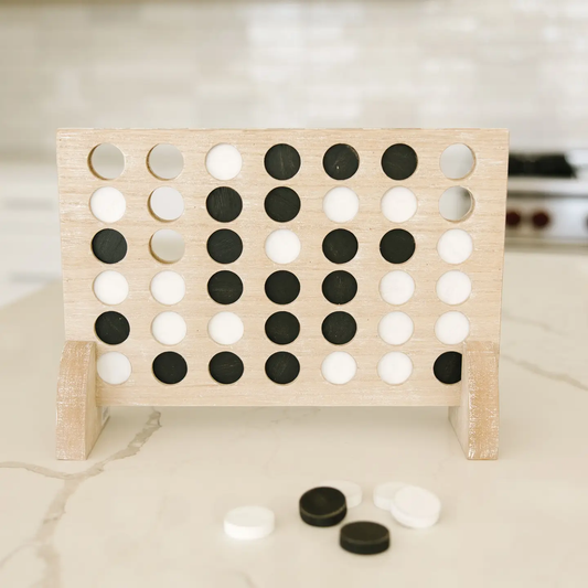 Wood Connect Four Game Board